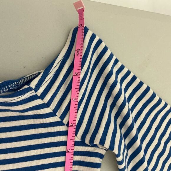 ASOS Blue and White striped long sleeve bodysuit size S - Picture 10 of 10